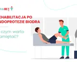Rehabilitacja po endoprotezie biodra: fizjoterapeuta pomaga pacjentowi w ćwiczeniach. Dowiedz się, jak przewieźć pacjenta po operacji biodra.