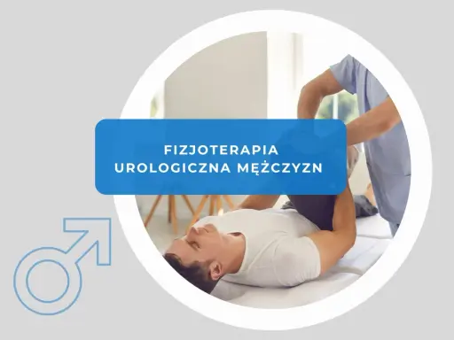 Fizjoterapeuta pomaga pacjentowi w ćwiczeniach, które są częścią rehabilitacji urologicznej mężczyzn.