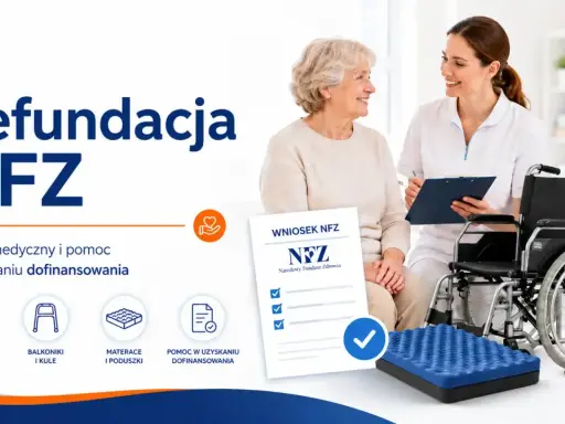 Kule łokciowe refundacja NFZ. Seniorzy otrzymują pomoc w uzyskaniu dofinansowania na sprzęt medyczny, w tym kule.