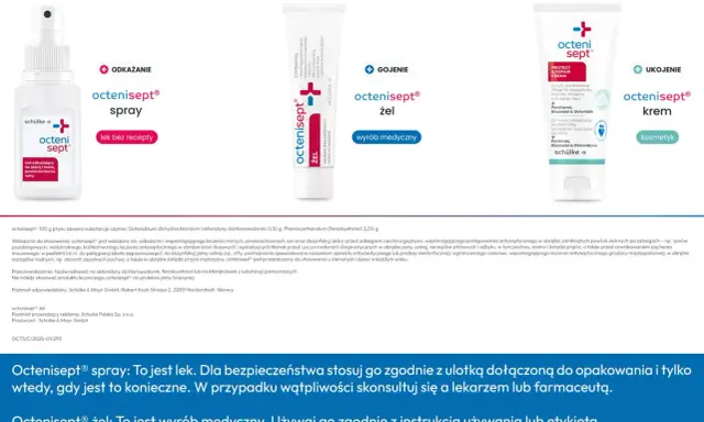 Octenisept spray i żel do dezynfekcji ran. Spray do odkażania, żel do gojenia. Czym smarować strupa? Octenisept żel wspomaga gojenie.