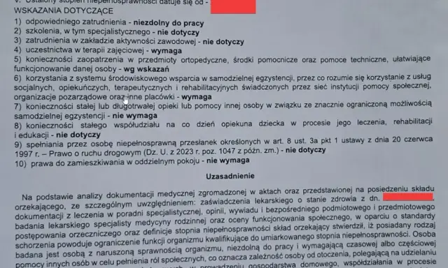 Orzeczenie o niepełnosprawności dziecka: co dalej? Dokument zawiera wskazania dotyczące zatrudnienia, terapii, opieki i edukacji.