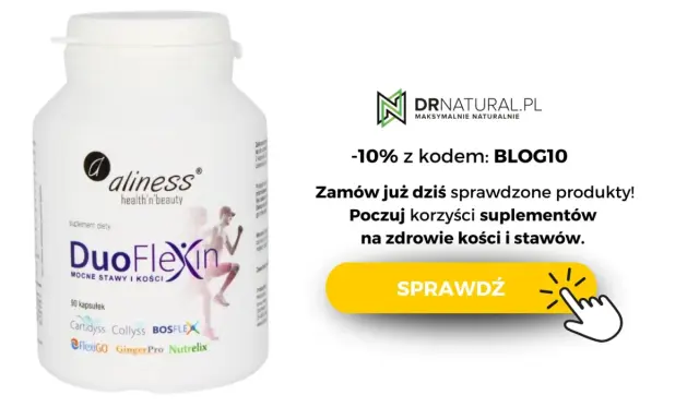 Suplement DuoFlexin na stawy i kości. Sprawdź, czy suplementy na stawy działają i zamów z rabatem 10%.