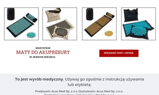 Zestaw do akupresury: maty i poduszki w różnych kolorach, idealne do relaksu i łagodzenia bólu.